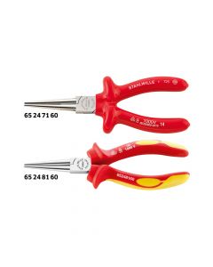 65247160-Stahlwille Round nose pliers, long-6524-160 mm Chrome Plated VDE-L60010 4275