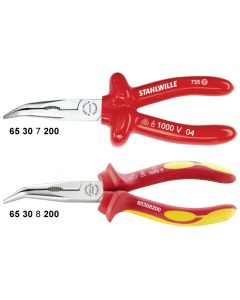 65305200-Stahlwille Snipe nose pliers with cutter-6530-200 mm Chrome Plated-L60010 3875