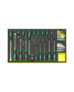 96831168-DRALL set of screwdrivers 27 pcs. in TCS inlay-TCS 4620/4660 VDE 10767