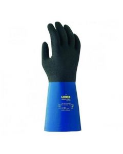 UVEX Chemical Risks, NBR coating,rubiflex S XG35B, size 9 extra grip chemical glove-6055709