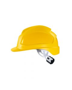 UVEX Safety Helmet, Pheos E-WR  Yellow without Air Vents Ratchet-9770130