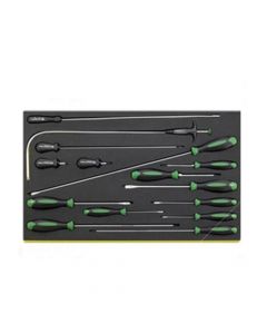 96831617-DRALL set of screwdrivers 15 pcs. in TCS inlay-TCS 4621/4734-L60010 3999