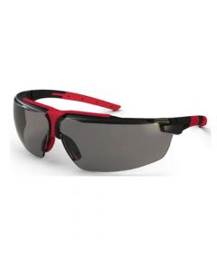 UVEX Safety Glasses, I-3 Graphite/Red HC-AF Grey-9190286