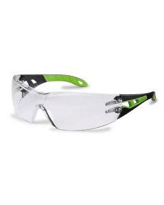 UVEX Safety Glasses, Pheos Black/Green HC/AF Clear-9192225