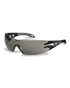 UVEX Safety Glasses, Pheo Black/Greys HC/AF Grey-9192285