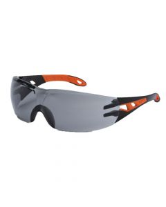 UVEX Safety Glasses, Pheos CB Black/Orange HC/AF Grey-9192445