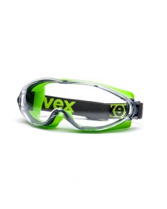 UVEX Safety Goggles Full View , Ultrasonic Grey/Lime, SV-Extreme Clear-9302275