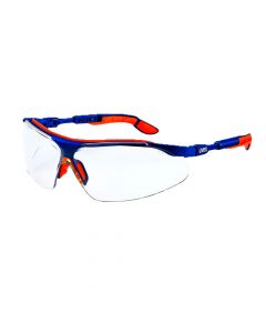 UVEX Safety Glasses, i-vo blue/orange NCH? clear-9160065