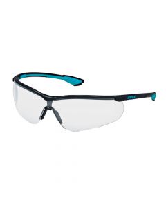 UVEX Safety Glasses, Sportstyle clear lens black/blue/black frame, supravision extreme-9193376