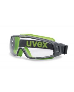 UVEX Safety Goggles u-sonic HC/AF clear grey/lime-9308245