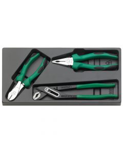 96650006-Stahlwille Set With 3 Pliers. Chrome Plated-6704