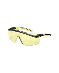 UVEX Safety Glasses, Astrospec 2.0 Clear Lens Black/Grey Frame, Supravision Excellence-9164220