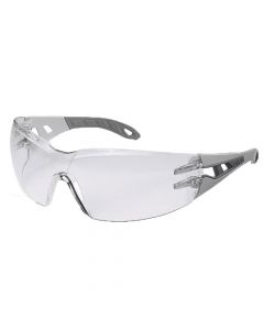 UVEX Safety Glasses, Pheos Mirror Lens, Light Grey/Grey Frame, AF-9192215