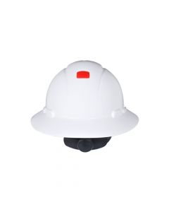 3M Full Brim Hard Hat H-801R-UV, White 4-Point Ratchet Suspension (Pack. 1/20/20)-7000144957